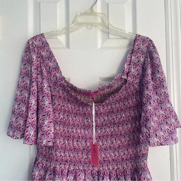 Simply Southern Women’s  Paisley Flared Patterned Purple and Pink Blouse Size XL - Picture 2 of 8